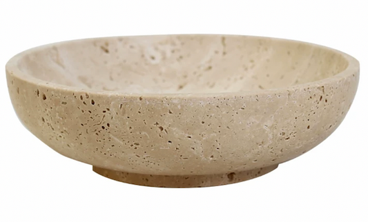 Travertine trinket bowl