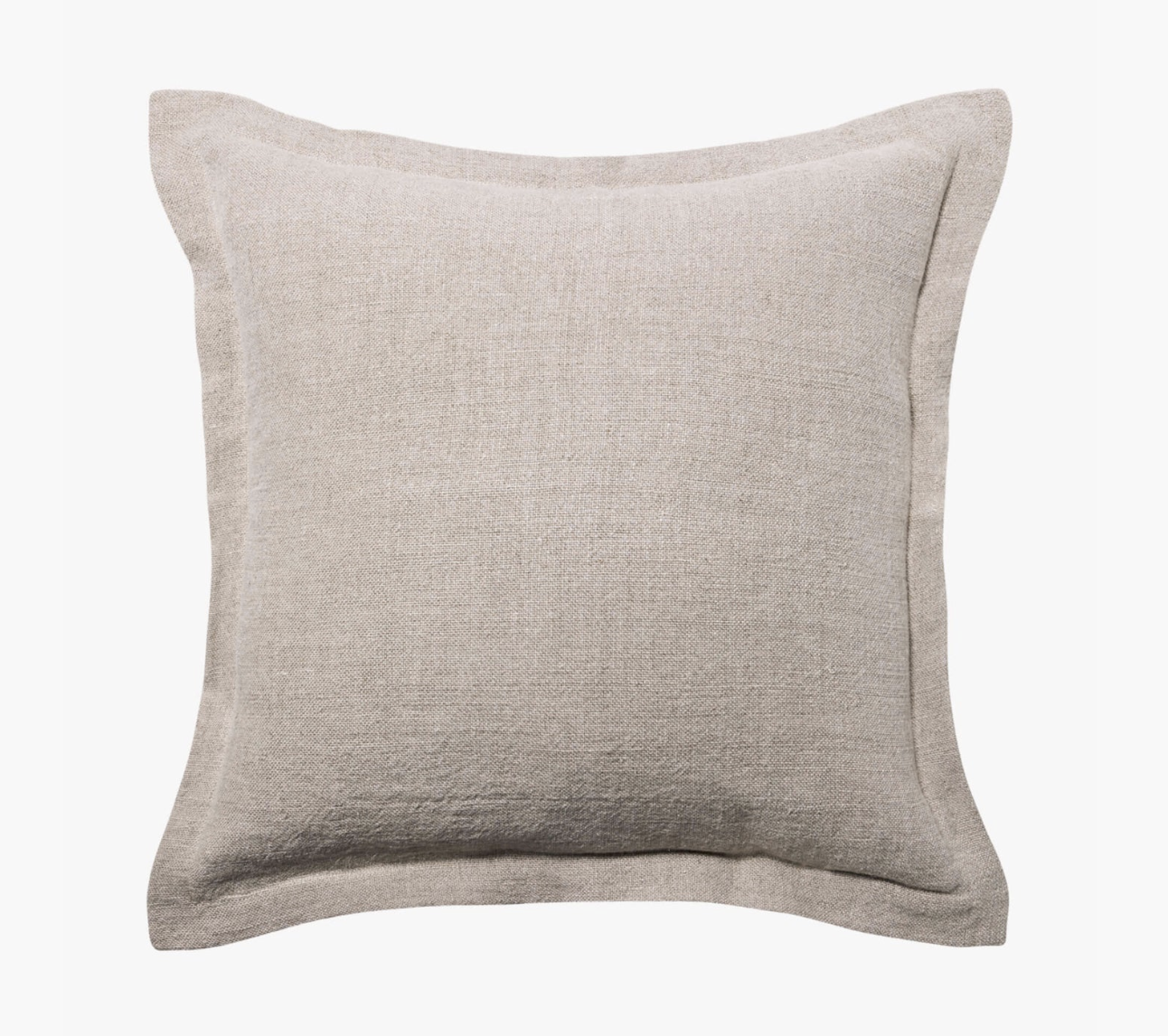 Oatmeal Tailored Heavy Linen Cushion 60x60cm