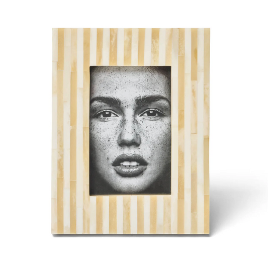 White Bone 4x6" photo frame