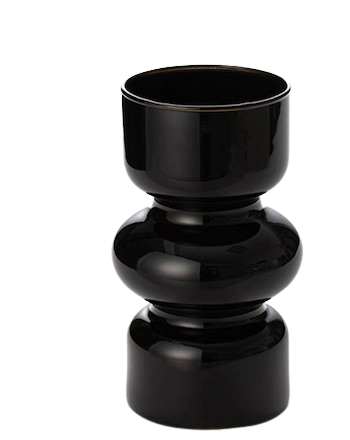 Black vase 17.5cm